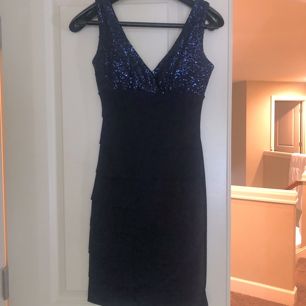Navy blue cocktail dress